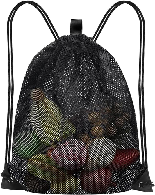 Sac de sport à cordon: en nylon, aération en maille