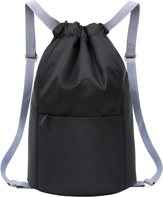 Sac de sport à cordon — unisexe, en nylon, pliable, format léger