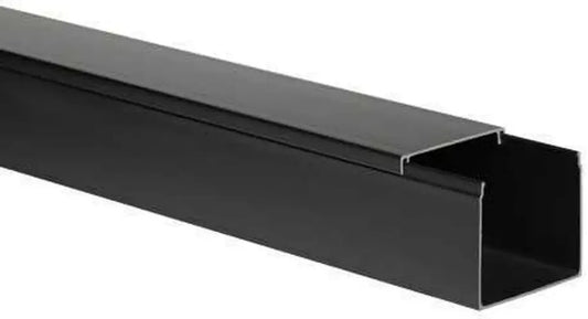 Lot de 5 goulottes électriques 60x60mm, 2m, noir